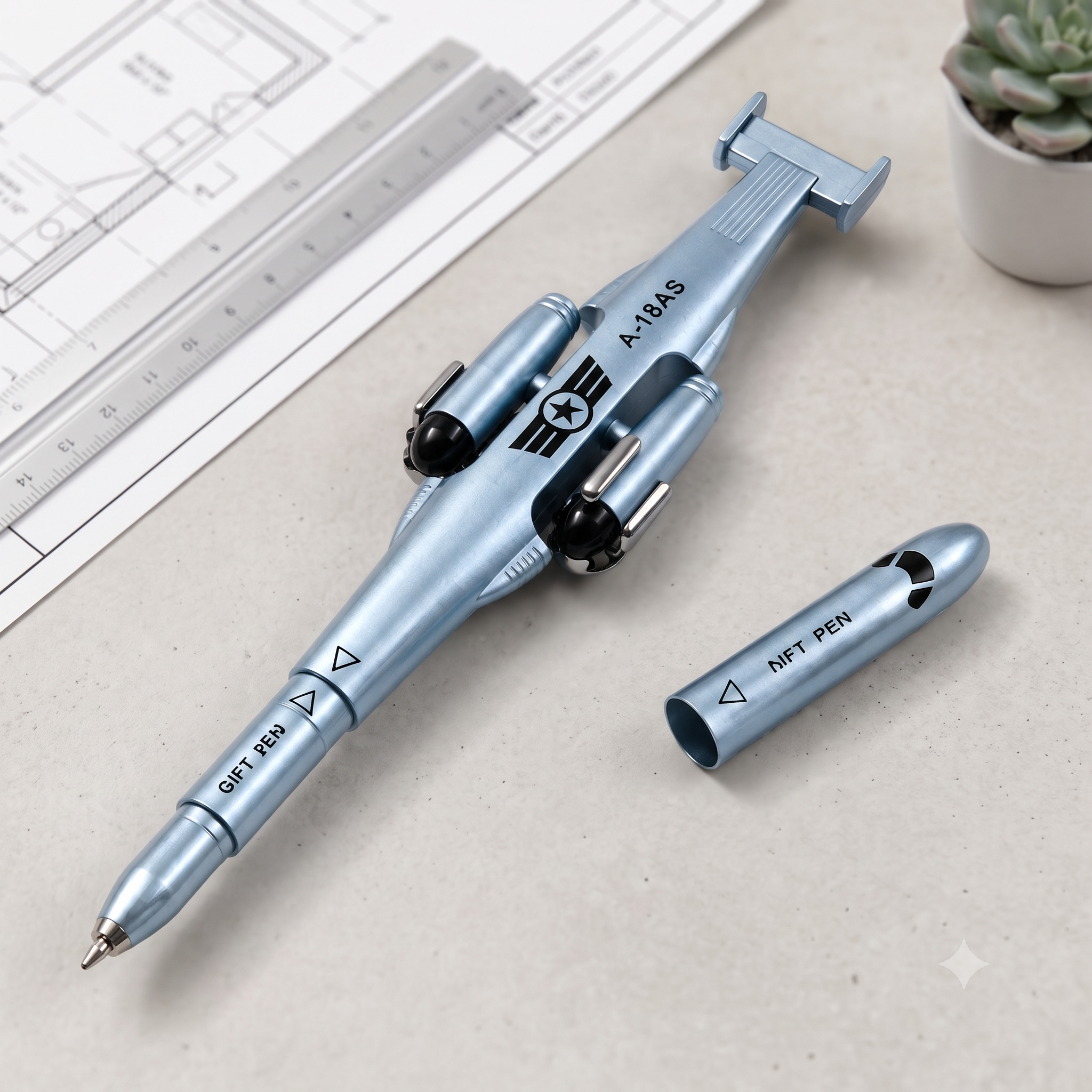 Aircraft Novelty Pen - Sky Blue