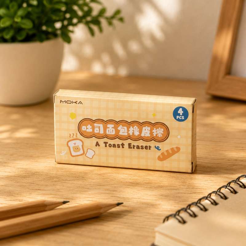 Toast Eraser Set (4 Pieces)