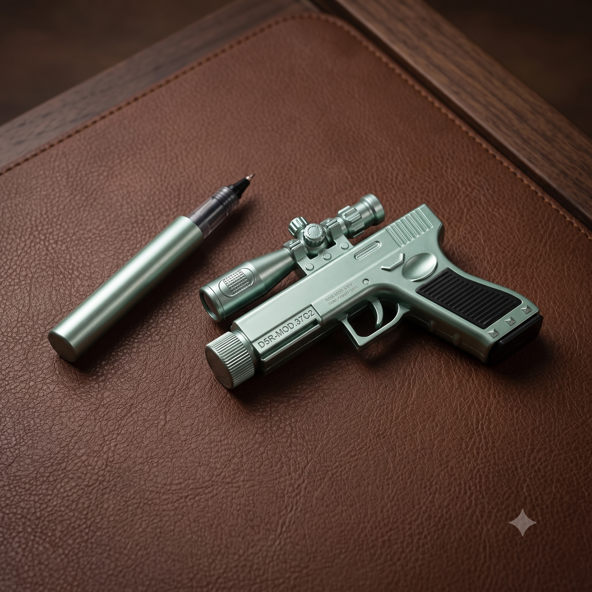 Sniper Pistol Novelty Pen - Light Green