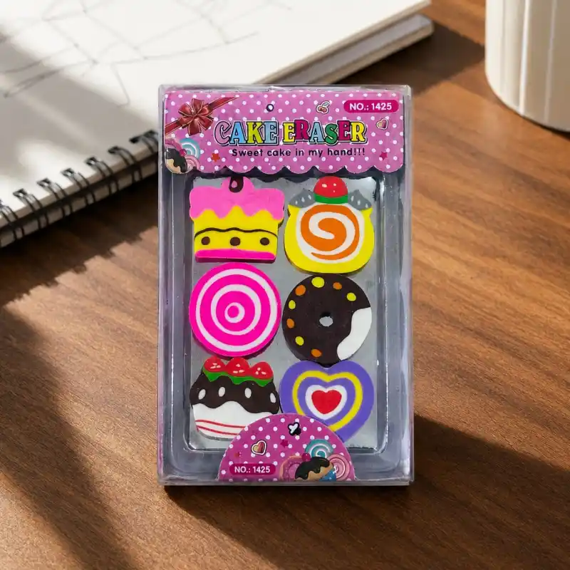 Cake Eraser Set - Sweet Cake (6 Pieces)