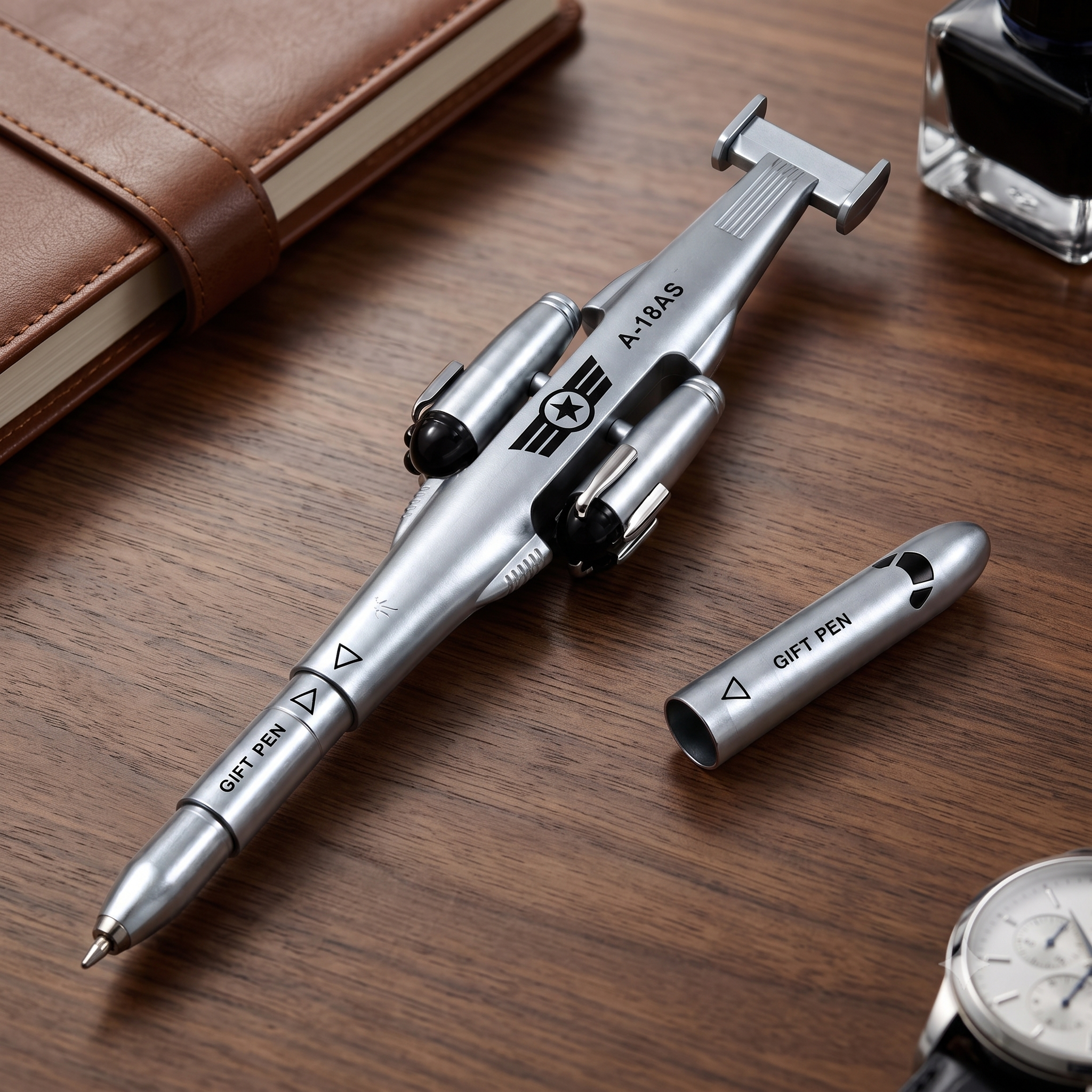Aircraft Novelty Pen - Silver