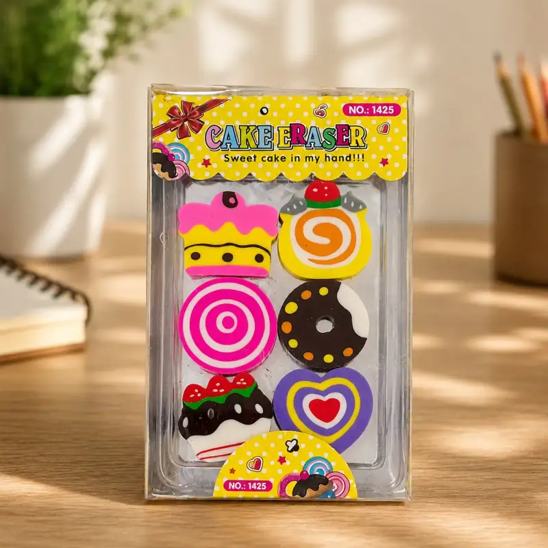 Cake Eraser Set - Sweet Cake (6 Pieces)